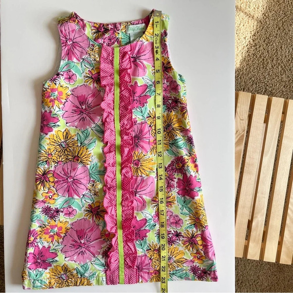 Polly Flinders Girls 6 Floral Sleeveless Sundress Ruffle Front Cotton - Picture 5 of 8